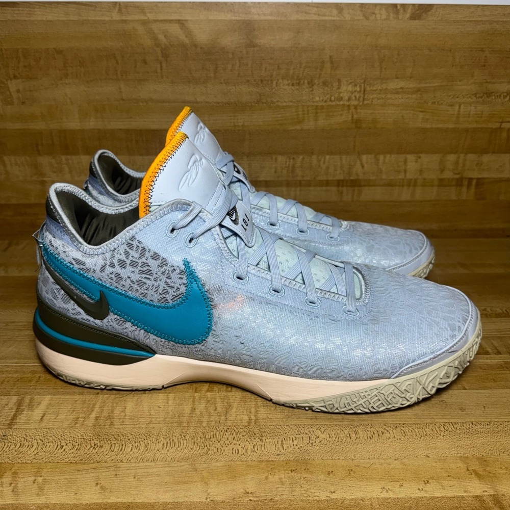 Nike LeBron 20 All-Star Blue Lightning Coconut Milk DR8784-400 Mens Size 18